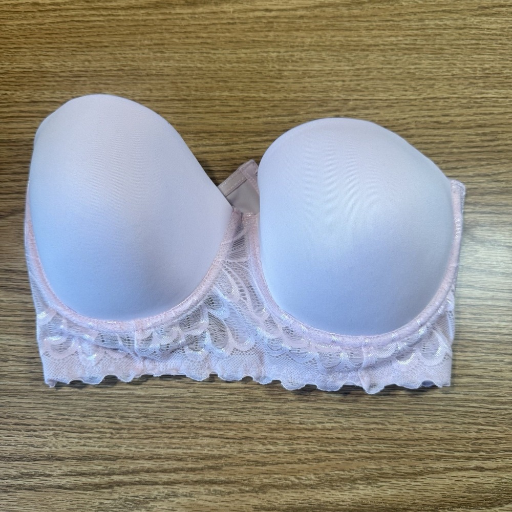 Pink Underwire Push Up Bra Size 40c Straps Can Be‎ Worn Multiple Ways
